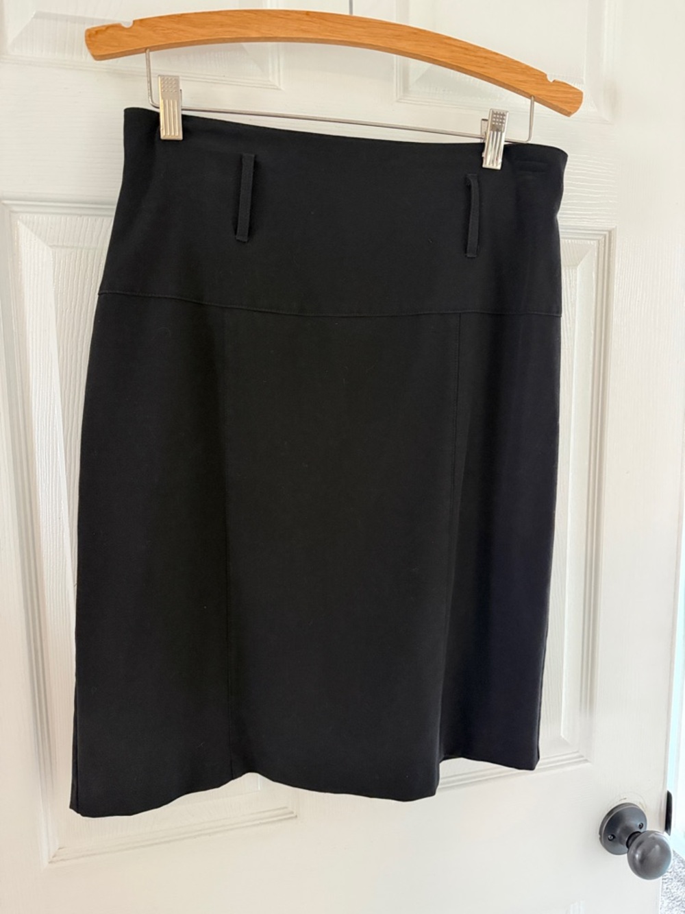 Classic Black A-Line Skirt high waist 11 Junior’s Knee Length Drop Detail Wide